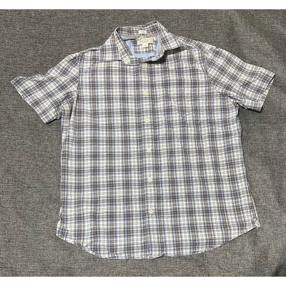 Banana Republic Classic Fit Men's‎ M Plaid Short Sleeve Shirt